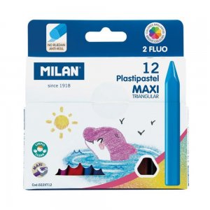 Creioane Colorate Cerate Triunghiulare Milan, Dimensiune 10x1 cm, 12 Buc/Set Creioane Colorate Cerate Triunghiulare Milan, Dimensiune 10x1 cm, 12 Buc/Set