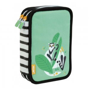 Penar Echipat Milan cu 2 Fermoare, Dimensiuni 19.5x13x5 cm, Culoare Verde Penar Echipat Milan cu 2 Fermoare, Dimensiuni 19.5x13x5 cm, Culoare Verde