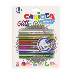 Set 6 Buc,Lipici cu Sclipici Carioca SpArk