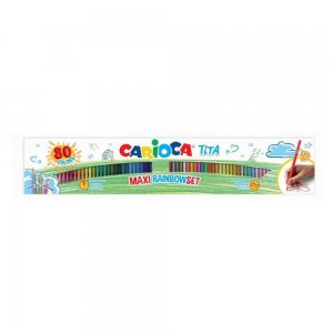 Creioane Colorate Carioca, 80 Culori, 80 Buc/Set