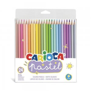 Creioane Colorate Carioca, Culori Pastel, 24 Buc/Set