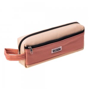 Penar Tip Borseta Ecada cu 2 Fermoare, Dimensiuni 21x4.5x7.5 cm, Material Poliester, Culoare Crem/Roz Penar Tip Borseta Ecada cu 2 Fermoare, Dimensiuni 21x4.5x7.5 cm, Material Poliester, Culoare Crem/Roz