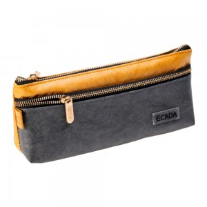 Penar Tip Borseta Ecada cu 2 Fermoare, Dimensiuni 21x4.5x9 cm, Material Poliester, Culoare Crem/Gri Penar Tip Borseta Ecada cu 2 Fermoare, Dimensiuni 21x4.5x9 cm, Material Poliester, Culoare Crem/Gri