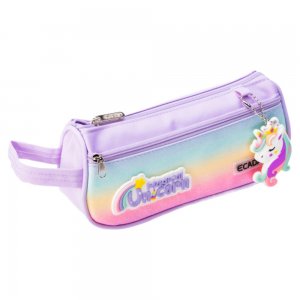 Penar Tip Borseta Ecada cu 2 Fermoare, Model Unicorn, Dimensiuni 21x5x10 cm, Material Poliester, Culoare Mov Penar Tip Borseta Ecada cu 2 Fermoare, Model Unicorn, Dimensiuni 21x5x10 cm, Material Poliester, Culoare Mov