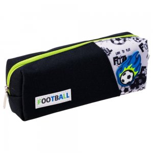 Penar Tip Borseta Ecada cu Fermoar, Model Fotbal, Dimensiuni 20.5x5.5x7.5 cm, Material Poliester, Culoare Negru Penar Tip Borseta Ecada cu Fermoar, Model Fotbal, Dimensiuni 20.5x5.5x7.5 cm, Material Poliester, Culoare Negru