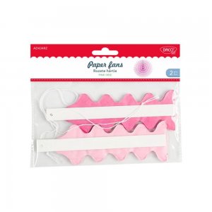 Rozete de Hartie Roz Daco, Dimensiuni 30 cm, 2 Buc/Set