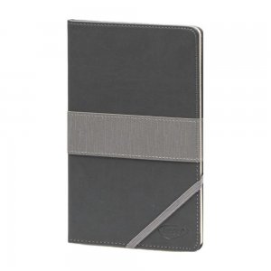 Agenda Nedatata Daco, 160 Pagini, Inchidere cu Elastic, Dimensiuni 130x205 mm, Culoare Gri