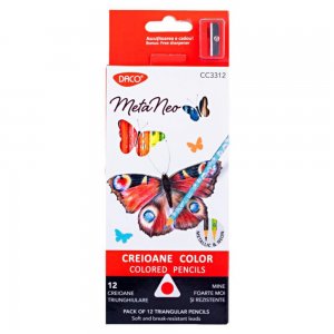 Creioane Colorate Daco, Model Meta Neo, 12 Buc/Set Creioane Colorate Daco, Model Meta Neo, 12 Buc/Set