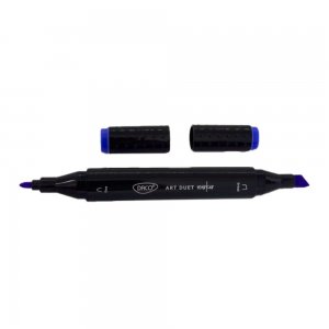 Marker Grafic cu 2 Capete Daco, Culoare Albastru Cobalt