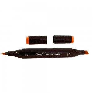 Marker Grafic cu 2 Capete Daco, Culoare Portocaliu Fluorescent