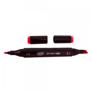 Marker Grafic cu 2 Capete Daco, Culoare Rosu