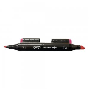 Marker Grafic cu 2 Capete Daco, Culoare Rosu Coral