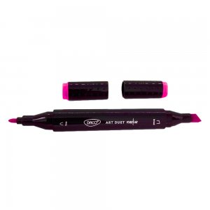Marker Grafic cu 2 Capete Daco, Culoare Roz Fluorescent