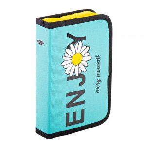 Penar Neechipat Daco cu Fermoar, Model Enjoy Every Moment, Dimensiuni 19.5x13x4 cm, Culoare Albastru Penar Neechipat Daco cu Fermoar, Model Enjoy Every Moment, Dimensiuni 19.5x13x4 cm, Culoare Albastru