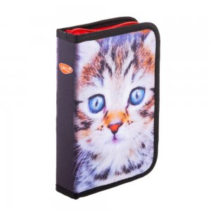 Penar Neechipat Daco cu Fermoar, Model Pisica, Dimensiuni 19.5x13x4 cm, Culoare Multicolor Penar Neechipat Daco cu Fermoar, Model Pisica, Dimensiuni 19.5x13x4 cm, Culoare Multicolor