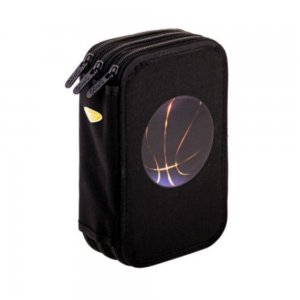 Penar Neechipat Daco cu 3 Fermoare, Model Baschet, Dimensiuni 19.5x13x7.5 cm, Material Poliester, Culoare Negru Penar Neechipat Daco cu 3 Fermoare, Model Baschet, Dimensiuni 19.5x13x7.5 cm, Material Poliester, Culoare Negru