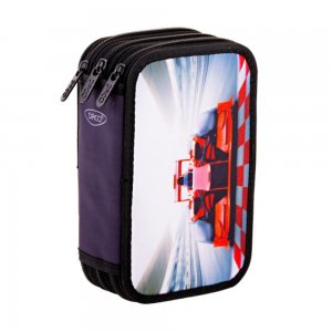 Penar Neechipat Daco cu 3 Fermoare, Model Race, Dimensiuni 19.5x13x7.5 cm, Material Poliester, Culoare Negru Penar Neechipat Daco cu 3 Fermoare, Model Race, Dimensiuni 19.5x13x7.5 cm, Material Poliester, Culoare Negru