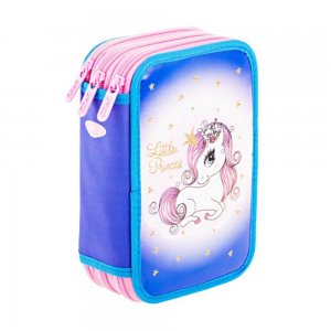 Penar Neechipat Daco cu 3 Buzunare, Model Little Princess, Dimensiuni 19.5x13x7.5 cm, Material Poliester, Culoare Roz Penar Neechipat Daco cu 3 Buzunare, Model Little Princess, Dimensiuni 19.5x13x7.5 cm, Material Poliester, Culoare Roz