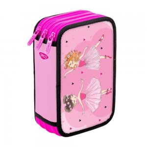 Penar Neechipat Daco cu 3 Buzunare, Model Balerina, Dimensiuni 19.5x13x7.5 cm, Material Poliester, Culoare Roz Penar Neechipat Daco cu 3 Buzunare, Model Balerina, Dimensiuni 19.5x13x7.5 cm, Material Poliester, Culoare Roz