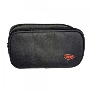 Penar Tip Borseta Daco, 2 Fermoare, Model PE676, Dimensiune 215x95x65 mm, Culoare Negru Penar Tip Borseta Daco, 2 Fermoare, Model PE676, Dimensiune 215x95x65 mm, Culoare Negru