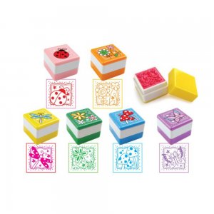 Stampila Tusata Daco, Model Joy, Material Plastic, Dimensiuni 2.17x2.17 cm