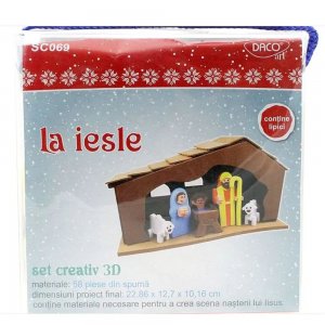 Set Creativ Daco La Iesle, 3 Buc/Set, Material Spuma, Tip Puzzle, Multicolor