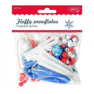 Set Creativ Daco, Model Fulgisori Pufosi