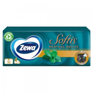 Servetele Zewa Softis Menthol, 4 Straturi, 10 Pac/Set Servetele Zewa Softis Menthol, 4 Straturi, 10 Pac/Set