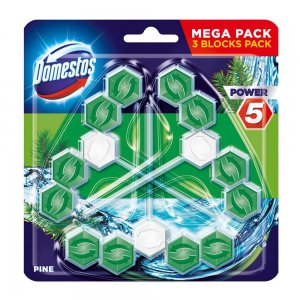 Odorizant de Toaleta Domestos Power 5 Pine, 3 x 55 g