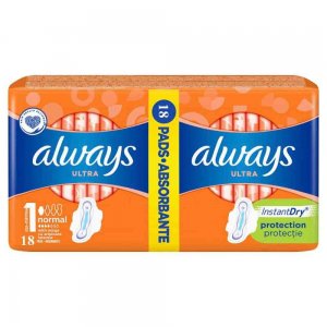 Absorbante Menstruatie Always Ultra Duo Plus, Cantitate 18 Buc/Pachet Absorbante Menstruatie Always Ultra Duo Plus, Cantitate 18 Buc/Pachet