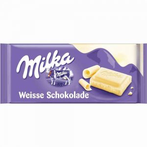 Ciocolata Milka cu Ciocolata Alba, 100 g
