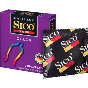 Prezervative Sico Color, 3 Buc Prezervative Sico Color, 3 Buc