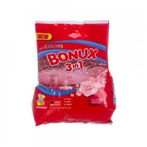 Detergent Manual Bonux 3 in 1 Color Trandafir, 7 Spalari, 400 g Detergent Manual Bonux 3 in 1 Color Trandafir, 7 Spalari, 400 g