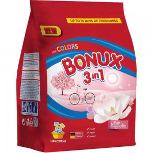 Detergent Manual Bonux 3 in 1 Color Magnolia, 7 Spalari, 400 g Detergent Manual Bonux 3 in 1 Color Magnolia, 7 Spalari, 400 g
