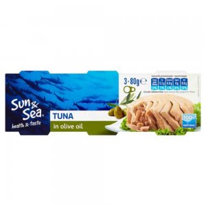 Set 3 Buc, Conserve de Ton Bucati Sun & Sea in Ulei de Masline, 3 x 80 g Set 3 Buc, Conserve de Ton Bucati Sun & Sea in Ulei de Masline, 3 x 80 g