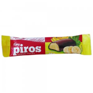 Ciocolata Cba Piros cu Banane, 25 g Ciocolata Cba Piros cu Banane, 25 g