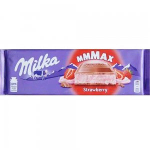 Ciocolata Milka Mmmax cu Crema de Capsuni, 300 g Ciocolata Milka Mmmax cu Crema de Capsuni, 300 g