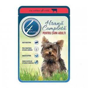 Hrana Umeda pentru Caini 4 Dog, Vita, 100 g