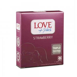Prezervative Love Plus Strawberry, 3 Buc Prezervative Love Plus Strawberry, 3 Buc