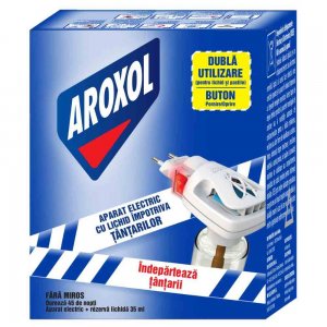 Aparat Electric Aroxol cu Rezerva Lichida Impotriva Tantarilor, 45 Nopti Aparat Electric Aroxol cu Rezerva Lichida Impotriva Tantarilor, 45 Nopti