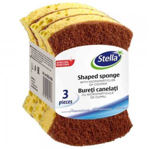 Set 3 Buc, Bureti de Vase Canelati Stella, cu Particule de Cupru