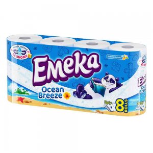 Hartie Igienica Emeka Ocean Breeze, 3 Straturi, 8 Role/Bax Hartie Igienica Emeka Ocean Breeze, 3 Straturi, 8 Role/Bax