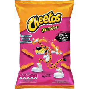 Pufuleti Cheetos cu Gust de Branza si Sunca, 95 g Pufuleti Cheetos cu Gust de Branza si Sunca, 95 g