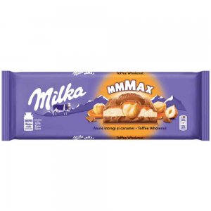 Ciocolata Milka Mmmax cu Lapte si Crema de Caramel, 300 g
