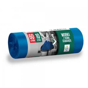 Saci Menajeri cu Snur Ana Zaradna Ultrarezistenti Albastri LDPE, 60 L, 10 Buc Saci Menajeri cu Snur Ana Zaradna Ultrarezistenti Albastri LDPE, 60 L, 10 Buc