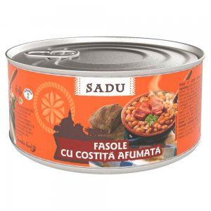 Fasole cu Costita Afumata Sadu, 400 g