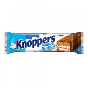 Baton de Ciocolata cu Napolitane Knoppers Nuca de Cocos, 40 g
