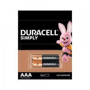 Set 2 Buc, Baterii Duracell Simply Alkaline LR03 (AAA) 1,5V
