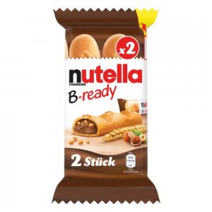 Napolitana Crocanta Nutella B-Ready cu Crema de Alune si Cacao, 2x24 g Napolitana Crocanta Nutella B-Ready cu Crema de Alune si Cacao, 2x24 g