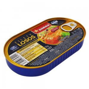 Conserva Sokra Fileuri de Somon in Crema de Mustar, 170 g